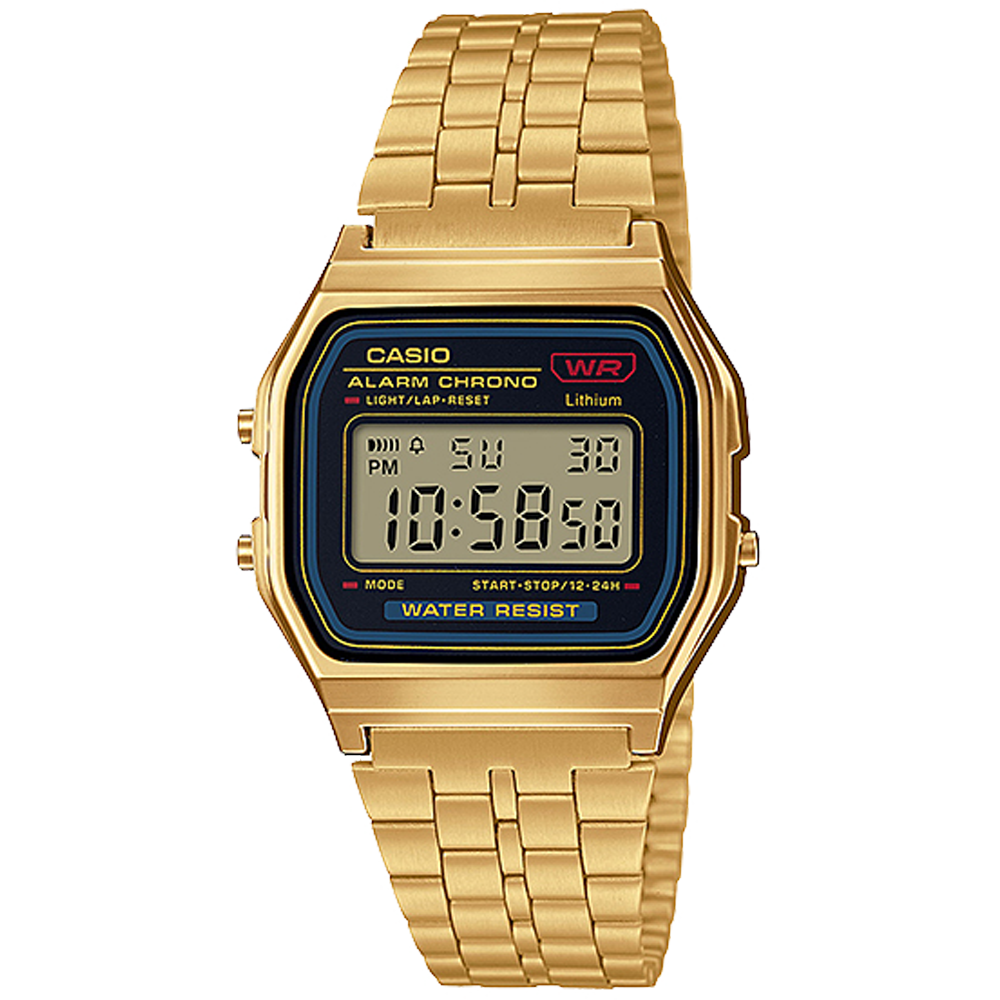 A159WGEA-1VT | Vintage Gold and Black Metal Watch