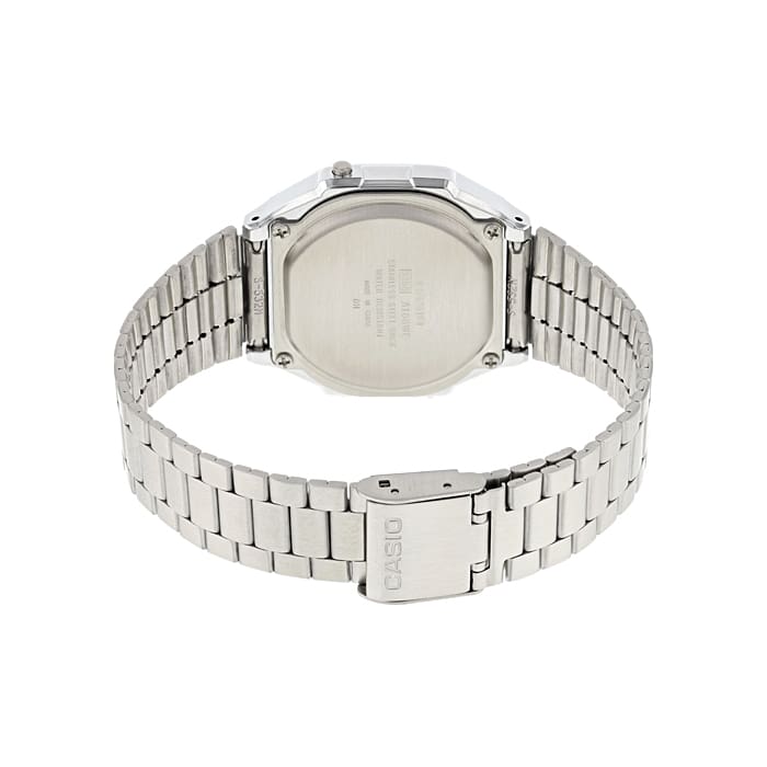 A168WEM-1VT | Vintage Silver and Black Metal Watch - Image 3