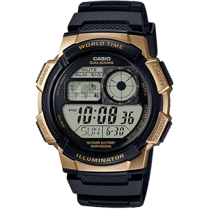 AE1000W-1A3V | Illuminator Black and Gold Digital Watch