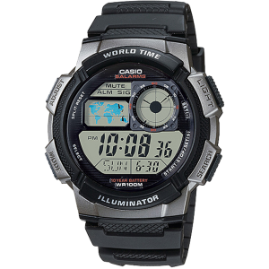 AE1000W-1BV | Illuminator Black and Silver Digital Watch