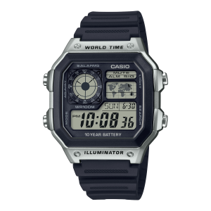 AE1200WH-1CV | Illuminator Black-Silver Digital Watch