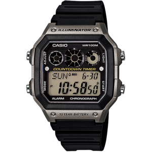 AE1300WH-8AV | Illuminator Black and Grey Digital Watch