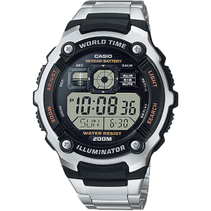 AE2000WD-1AV | Illuminator Silver-Black Digital Watch