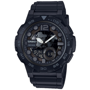AEQ100W-1BV | Analog-Digital All Black Watch