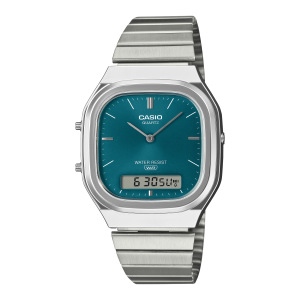 AQ240E-3A | Vintage Analog-Digital Watch, Blue-Green Dial