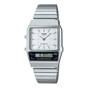 AQ800E-7A | Vintage Silver Stainless Steel Watch