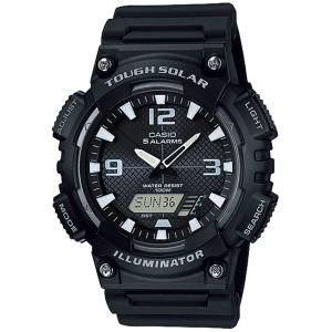 AQS810W-1AV | Analog-Digital Black and White Watch