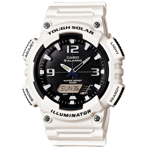 AQS810WC-7AV | Analog-Digital White and Black Watch