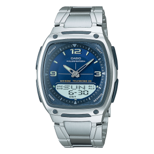 AW81D-2AV | Analog-Digital Silver and Blue Watch