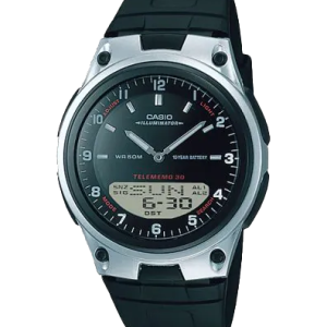 AW80-1AV | Analog-Digital Black with Silver Watch