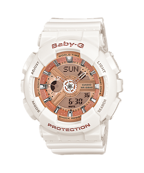 BA110-7A1 | Women's BABY-G All White Digital Watch