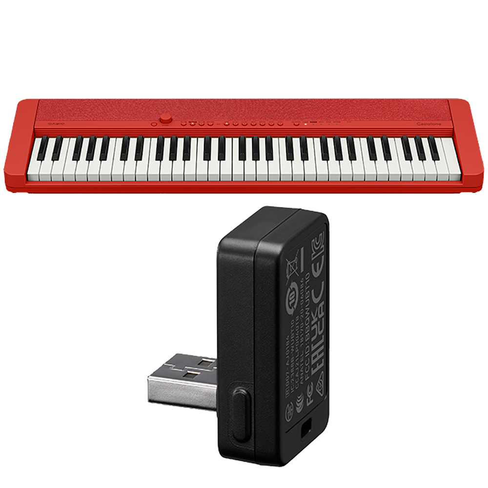CTS1RDBT | Casiotone Red Portable Keyboard with Wireless Adaptor