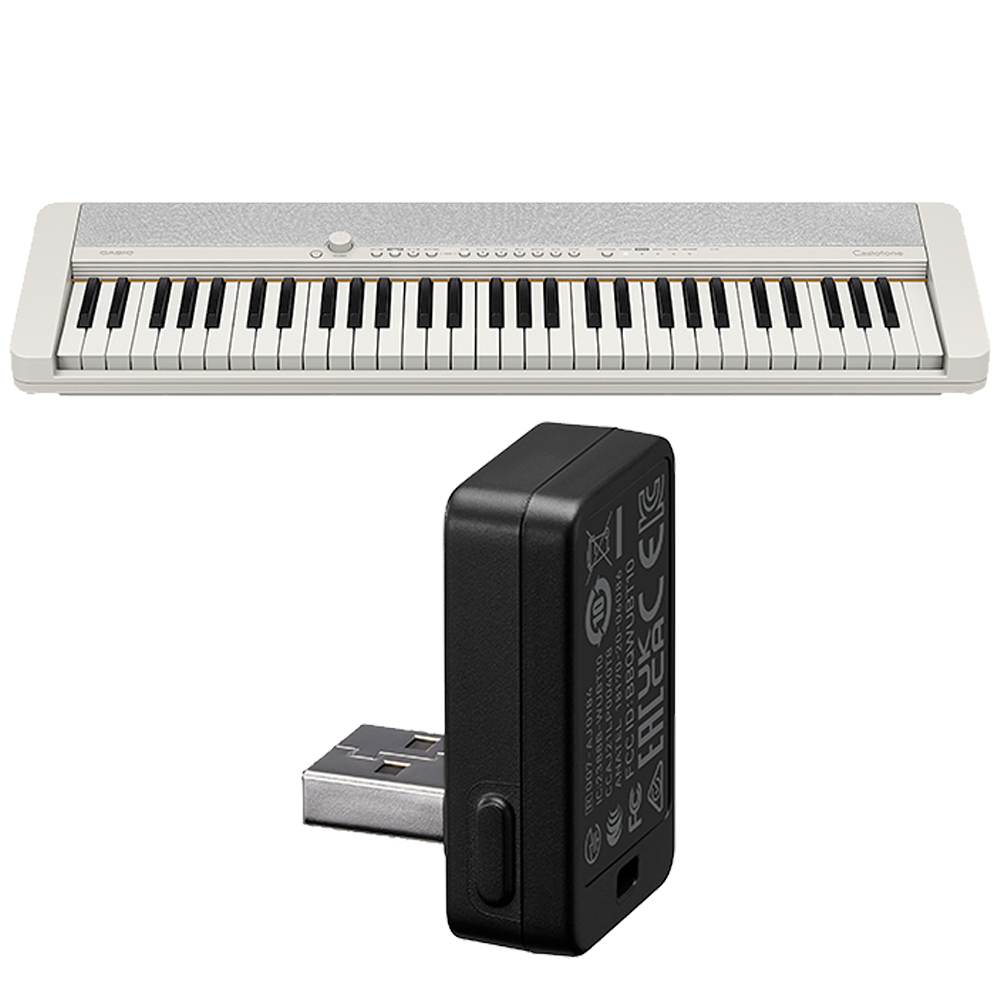 CTS1WEBT | Casiotone White Portable Keyboard with Wireless Adaptor