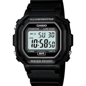 F108WH-1A | All Black Digital Watch
