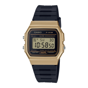 F91WM-9A | Gold and Black Digital Watch