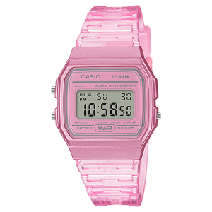 F91WS-4 | Pink Translucent Digital Watch
