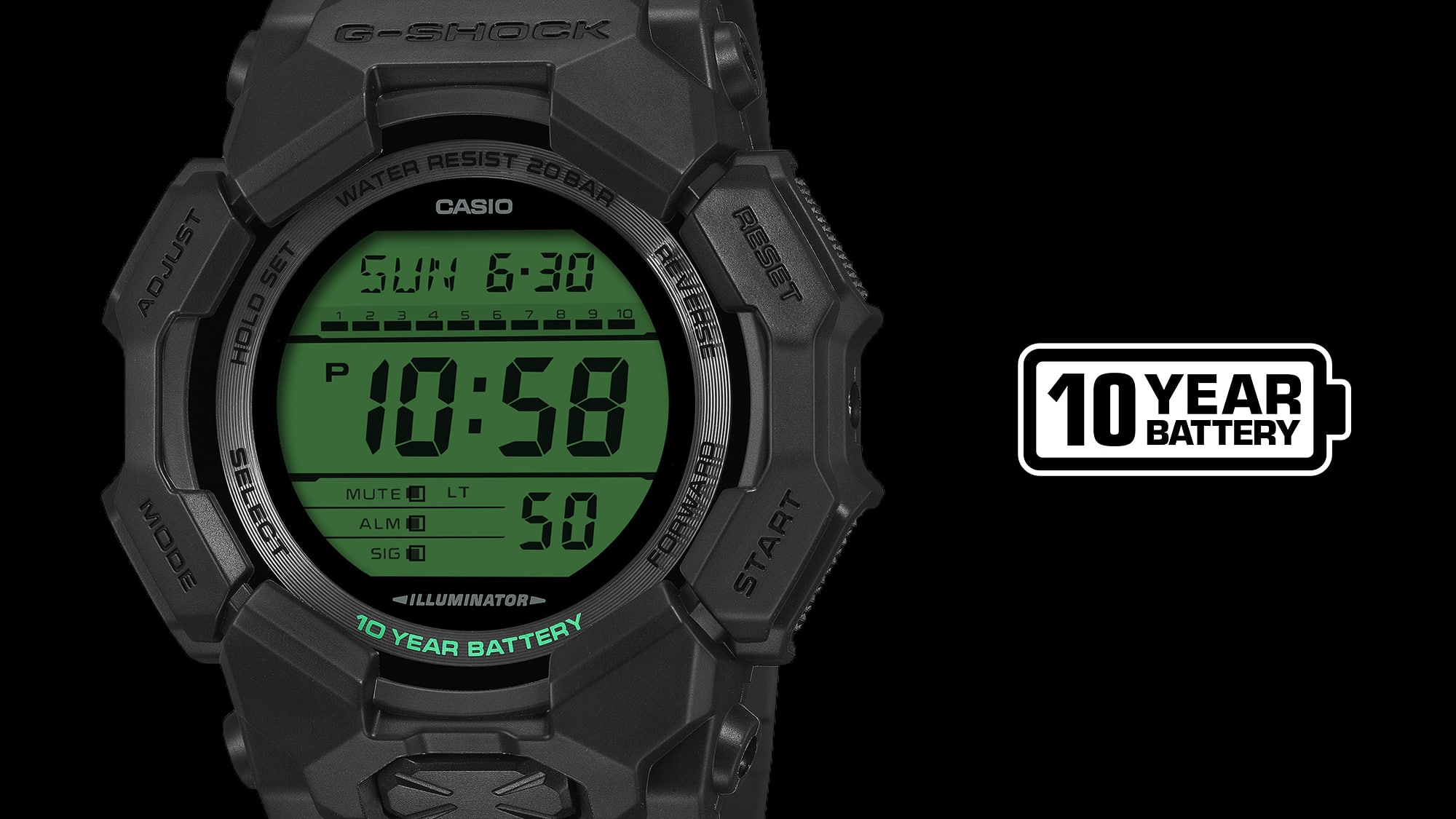 GD010BEG-1 | G-SHOCK DIGITAL Black - Image 3