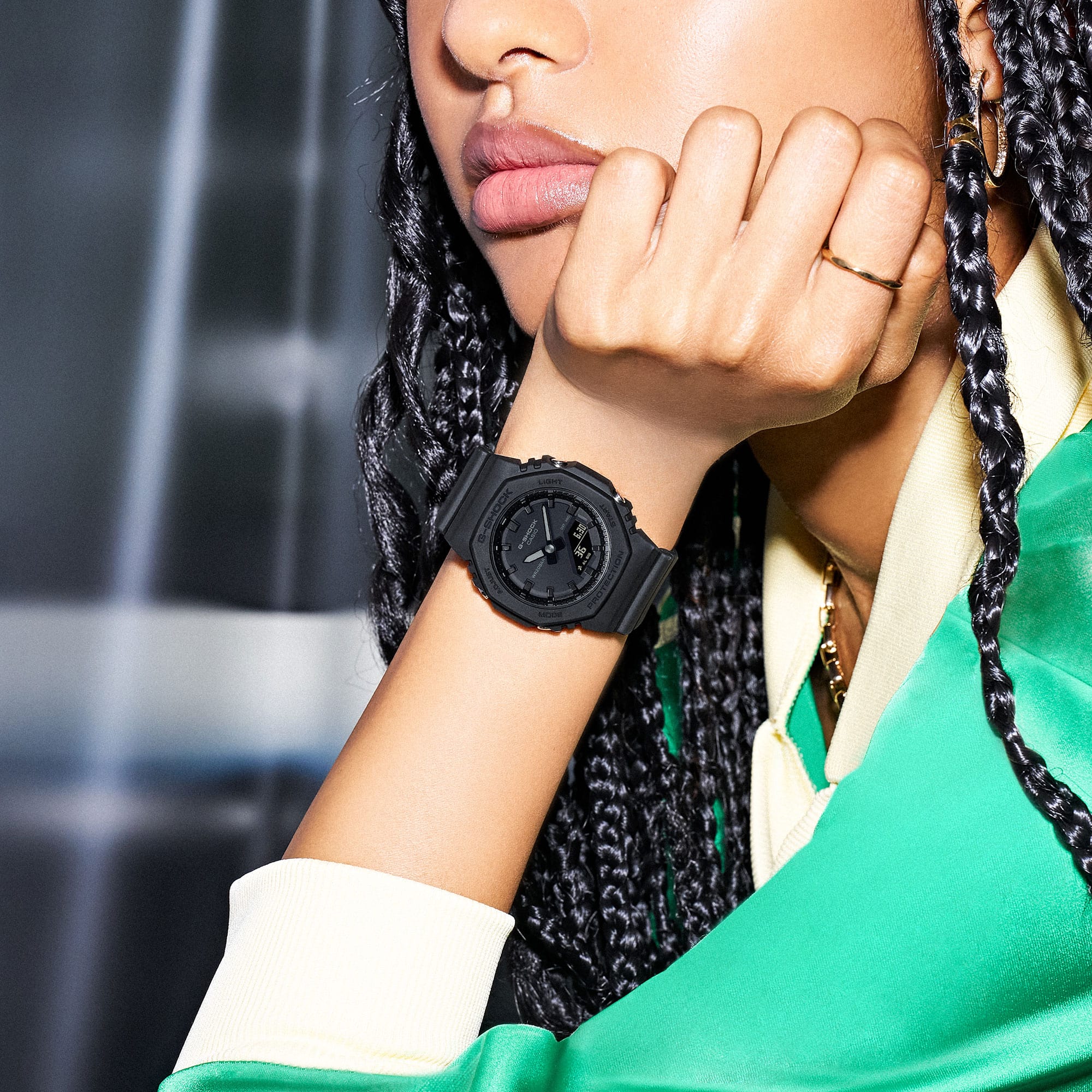 GMAP2100BB-1A | Small G-SHOCK Matte Black Watch | Casio G-SHOCK - Image 2