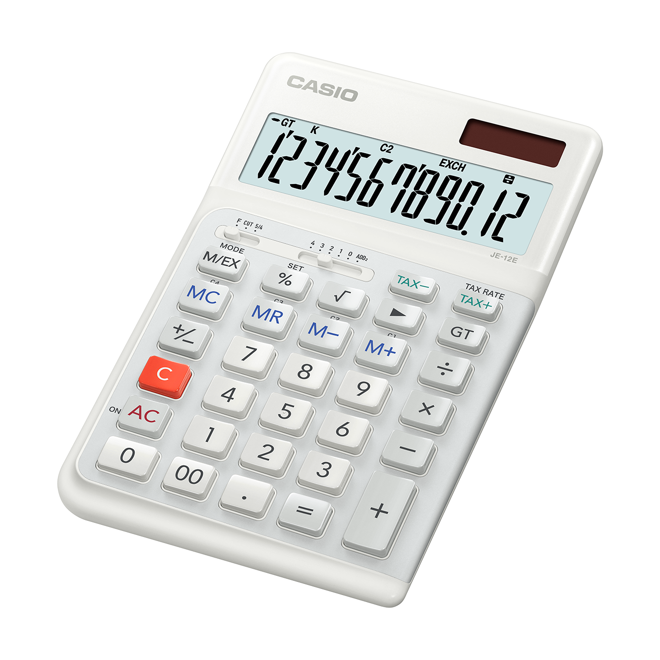 JE-12E-WE Compact Ergonomic Calculator