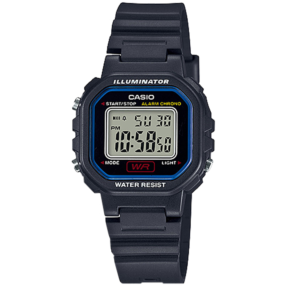 LA20WH-1C | Black with Blue Digital Watch
