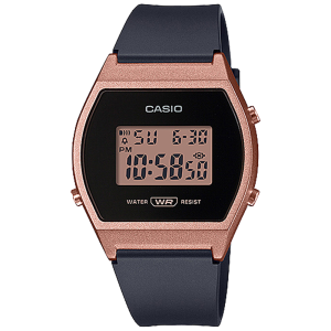 LW204-1A | Black and Rose Gold Digital Watch