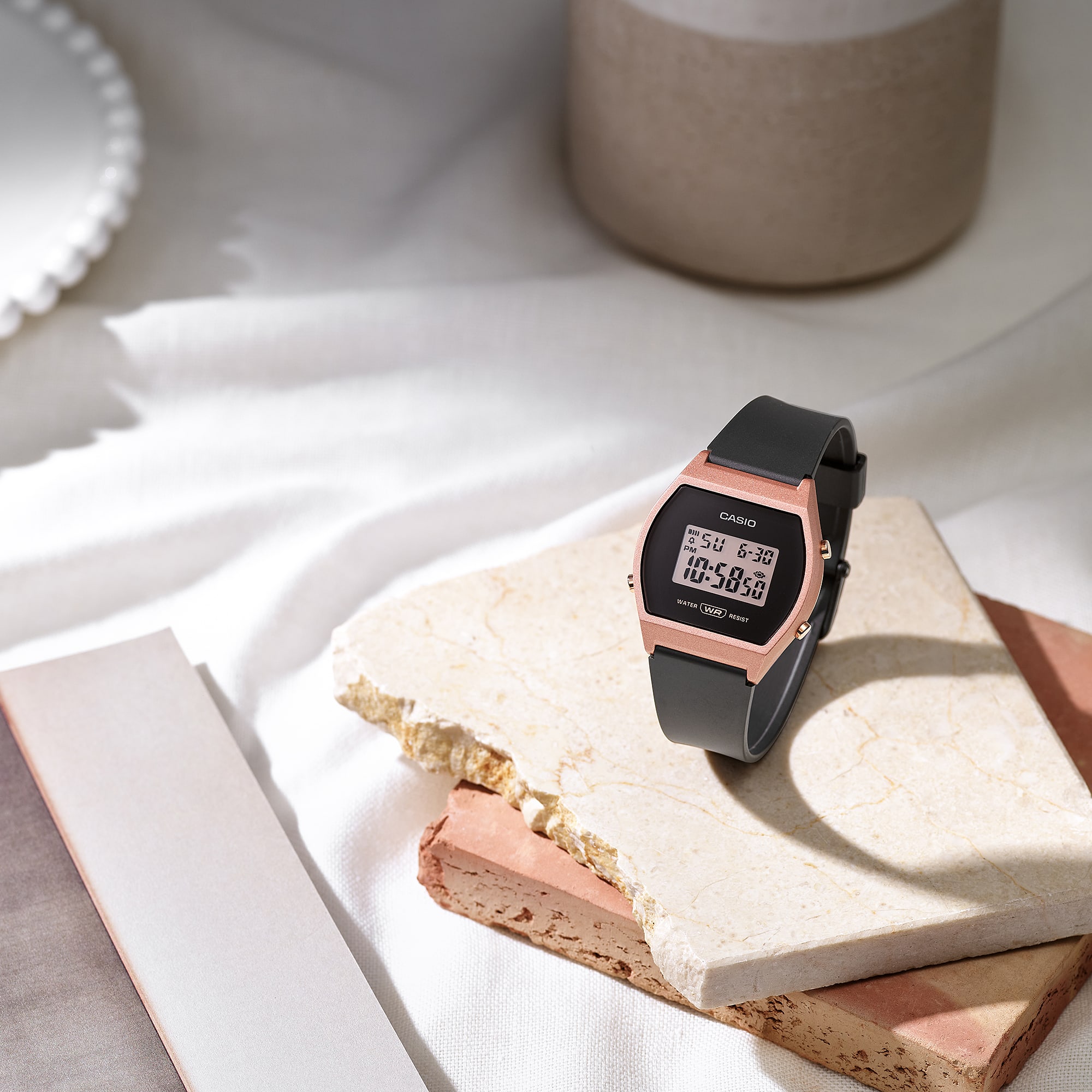 LW204-1A | Black and Rose Gold Digital Watch - Image 2