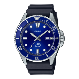MDV106B-2AV | Black and Royal Blue Men's Analog Watch