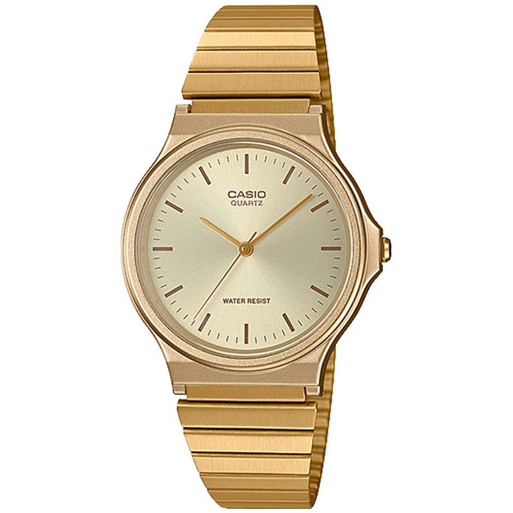 MQ24G-9E | Stainless Steel Gold Men's Analog Water Resistant Watch