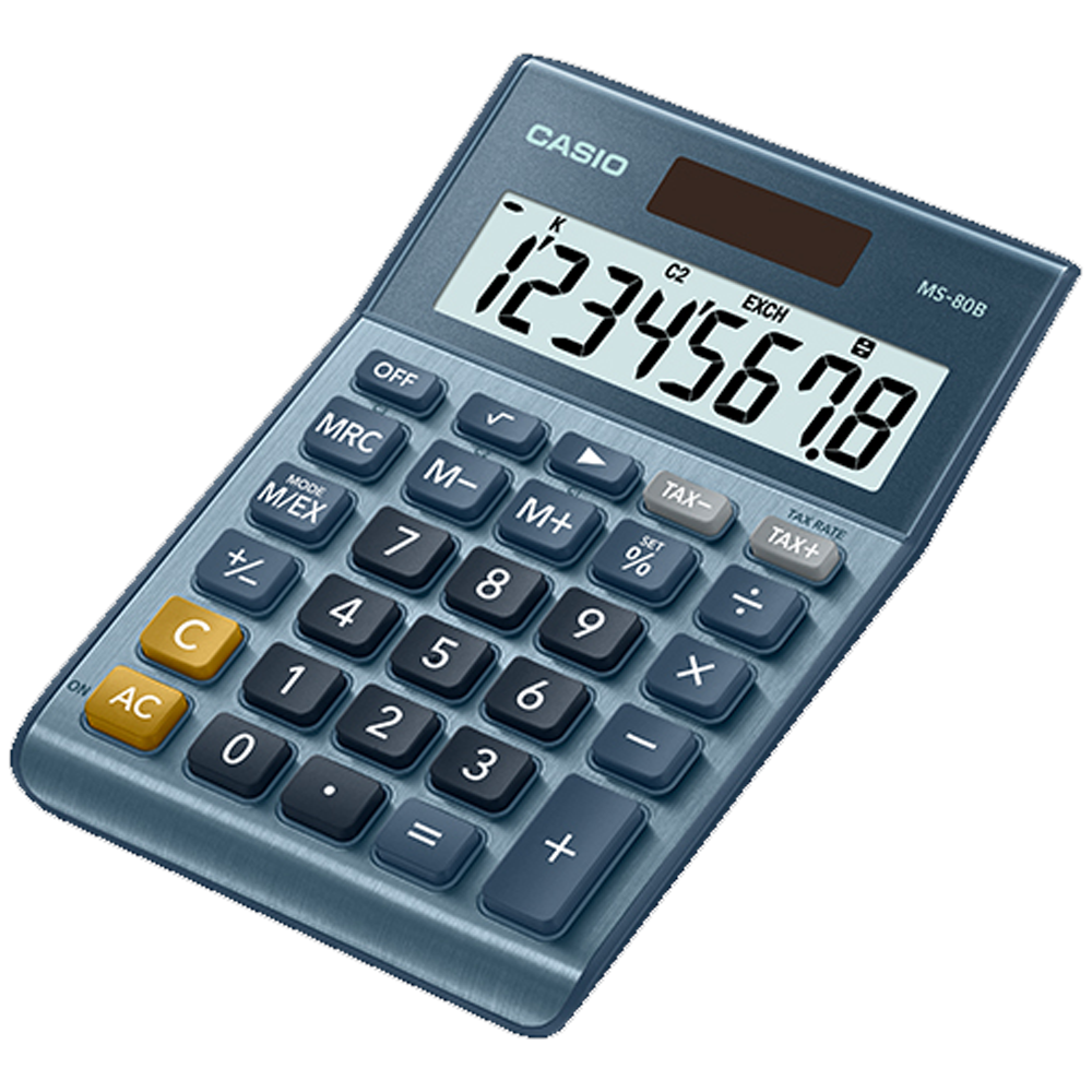 MS80B-BU | Blue Standard Calculator