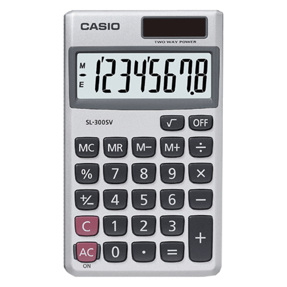 SL-300SV | Grey Portable Calculator