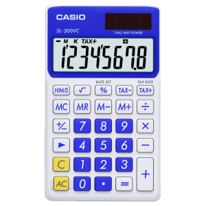 SL300VC-BE | Blue and White Portable Calculator