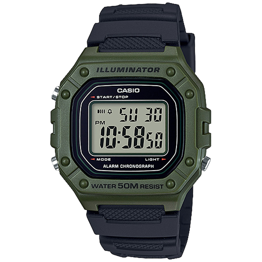 W218H-3AV | Green Digital Watch