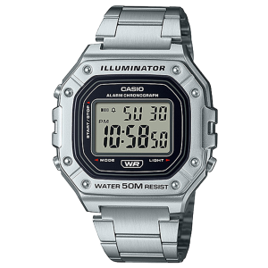 W218HD-1AV | Silver Digital Watch