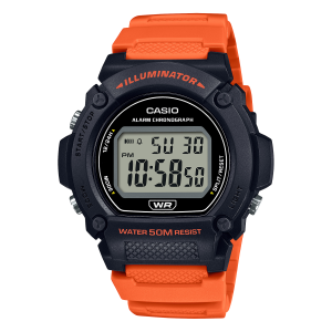 W219H-4AV | Black and Orange Digital Men's Watch