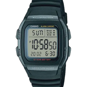 W96H-1BV | Black Digital Watch
