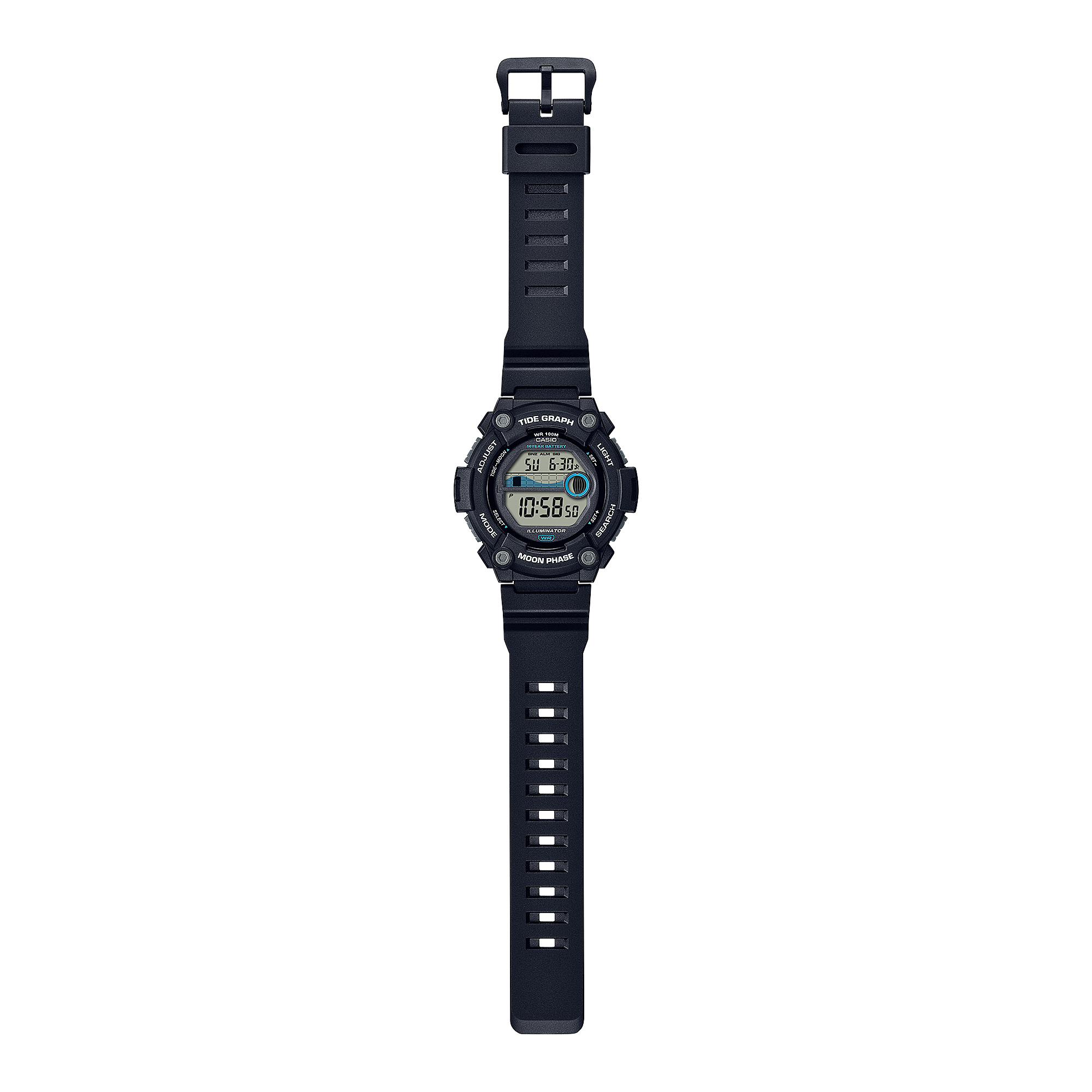 WS1300H-1AV | Black Digital Watch - Image 2